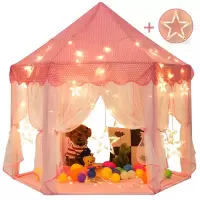 儿童帐篷室内外六角公主城堡帐篷游戏屋薄纱防蚊帐篷儿童游戏球池