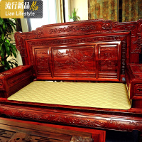 定做 红木家具坐垫皮沙发垫子客厅红木沙发垫木头坐垫防滑垫 三维工匠