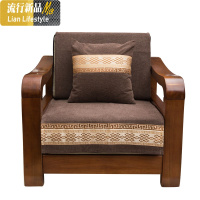新中式沙发垫套四季通用布艺防滑123组合纯色现代简约实木沙发巾 三维工匠坐垫