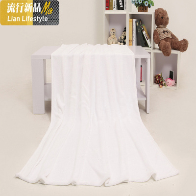白色毛毯纯色拍照背景毯珊瑚绒毯法兰绒床单铺床毯子单人双人纯白 三维工匠