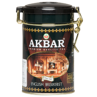 AKBAR斯里兰卡红茶原装进口英国早餐茶罐装散茶100g锡兰茶叶碎茶可做奶茶