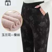 SUNTEK秋冬加绒妈妈打底裤加厚外穿加大码高腰中老年人保暖棉裤驼绒老人打底裤