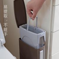 净也aisen日本进口一体式垃圾桶马桶刷套装卫生间环保分类窄型洁厕刷