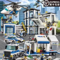 城市警察总局系列移动指挥中心汽车模型拼装积木儿童益智玩具男孩