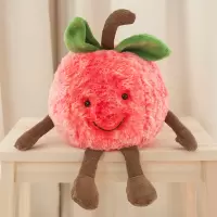 小西瓜玩偶毛绒西瓜樱桃玩偶毛绒 西瓜娃娃玩偶樱桃玩具仿真水果