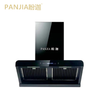 PANJIA盼迦智能电器 CMX-230-056 油烟机 油烟分离 黑色钢化玻璃大吸力 时尚 智能厨电安全跹暹屳