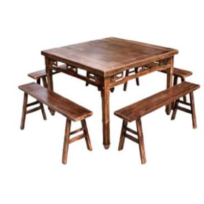 红叶木质方桌多功能桌