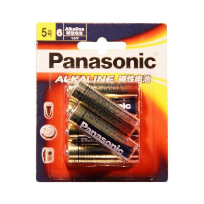 松下Panasonic 正品通用5号6粒五号耐用碱性干电池 儿童玩具/血压计/血糖仪/遥控器/挂钟/键盘电池