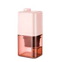 西布朗便携式原汁机榨汁机渣汁分离家用小型充电炸水果迷你果汁杯粉色方形