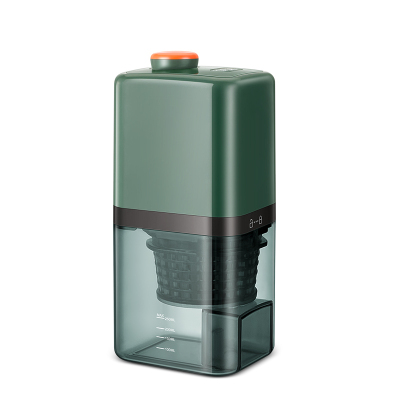西布朗便携式原汁机榨汁机渣汁分离家用小型充电炸水果迷你果汁杯绿色方形