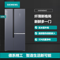 西门子(SIEMENS)T型超薄对开三门 509升大容量冰箱 KA92NEB43C 抗菌净味保鲜 底部散热 自由嵌入