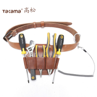 高松(takama)组套工具(7件头层牛皮3联双耳+皮带+常用工具+斜口钳)705224/1套