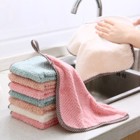 [10块装]高品质珊瑚绒擦手巾抹布厨房清洁巾不掉毛吸水洗碗布