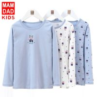 KIDS MAM&DAD[两件装]秋冬卡通儿童长袖圆领T恤秋衣 贴身打底衫男童棉质上衣