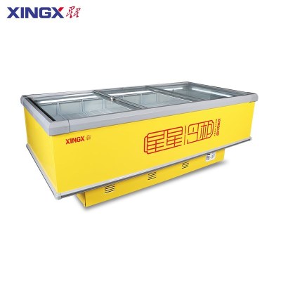 星星(XINGX) 商用大容量岛柜平面保鲜柜冷藏冷冻玻璃门海鲜柜展示柜 SD/SC-950BP
