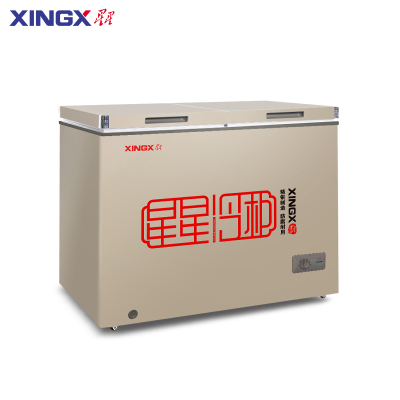 星星(XINGX) 200升铜管双温柜家用大冷冻小冷藏两用冰柜商用大容量冷柜 BCD-200GCT