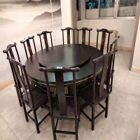 林剑翔 新中式餐桌大圆桌转盘中式 1.6米单桌