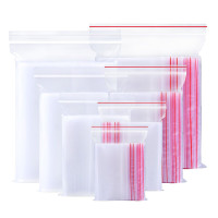 自封袋透明小封口袋加厚密封袋收纳袋大号食品塑料包装袋 双面15丝白边(偏厚)100只 32x45cm