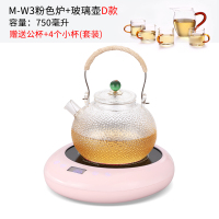 电陶炉煮茶电磁炉煮茶器玻璃壶小型妖怪迷你家用智能泡茶电热炉 深紫色