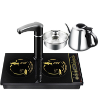 茶具茶桌电磁炉嵌入式平板茶炉妖怪茶盘烧水壶平底智能茶台电茶炉 黑色