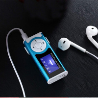 C蓝色 MP3主机+全套配件+2g内存卡 录音机mp3手表式无线蓝牙耳机头戴式mp3可插卡有声小说mp3音频mp3
