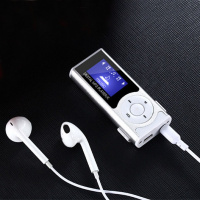 C银色 MP3主机+全套配件+2g内存卡 录音机mp3手表式无线蓝牙耳机头戴式mp3可插卡有声小说mp3音频mp3