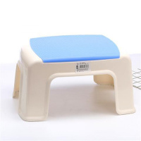 蓝色 加厚塑料小凳子儿童卡通板凳矮凳成人防滑创意家用洗手凳浴室方凳
