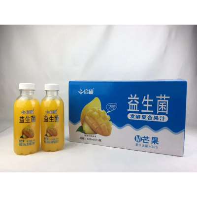 启硕益生菌发酵复合果汁四个口味500ml15瓶新鲜美味健康厂家直销