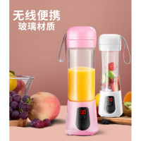 纳丽雅(Naliya)便携式随身榨汁机家用水果小型 型电动榨汁杯摇摇杯充电 白色玻璃款