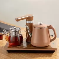全自动上水电热烧水壶泡茶保温一体电磁炉茶具煮抽水茶台家用 金色