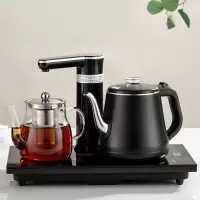 全自动上水电热烧水壶泡茶保温一体电磁炉茶具煮抽水茶台家用 黑色