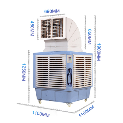 纳丽雅(Naliya)大型移动工业用冷风机水冷空调扇商用工厂车间网吧水空调风扇 单面1.1KW/220V变频