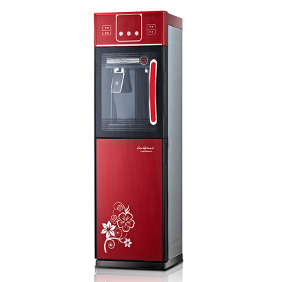 冷热两用饮水机家用立式冰温热办公室制热加热桶装水自动新款净 如意红如意红 冰热