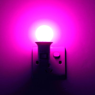 LED七彩氛围情调插座小夜灯粉红橙白蓝紫色家用卧室拍照补光灯定制