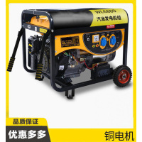 3kw汽油发电机220V家用小型 迷你微型便携式户外三相柴油380v [电机]5500W电启动+烧汽油定制