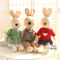 春季蕾丝裙公仔衣服可替换小兔子毛绒玩具布娃娃玩偶礼物