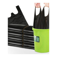 张记手提式垃圾袋家用加厚厨房一次性背心式批发分类黑色塑料袋子