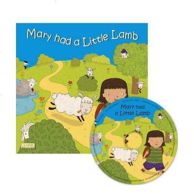 英文原版 附CD Mary Had A Little Lamb 大开本洞洞书 韵文童谣绘本 Child's Play