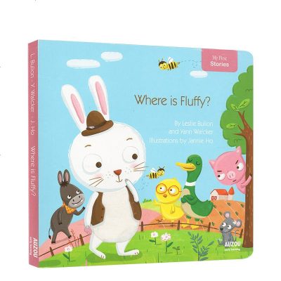 英文原版绘本 My First Stories Where is Fluffy? 儿童早教启蒙 纸板书 触摸书