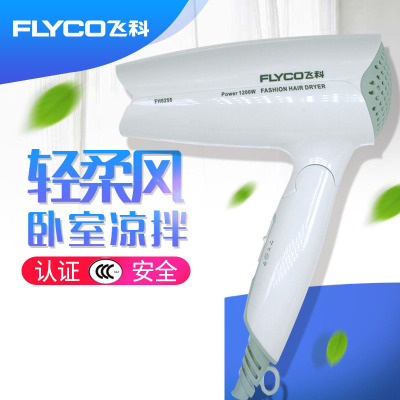 飞科（FLYCO）电吹风机家用宿舍用吹风筒冷热风无声学生便携式迷你小型 FH6255白色