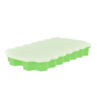 创意蜂巢冰格做冰块模具硅胶带盖制冰盒家用辅食盒冷冻盒子 绿色蜂窝冰格