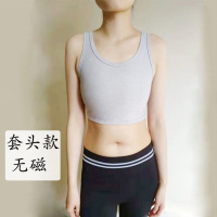 les套头束胸无挂钩无扣夏薄款学生高考无磁内衣tt背心过安检