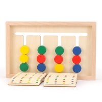 儿童思维训练逻辑女男孩3岁以上6亲子互动益智力桌游戏专注力玩具|款四色游戏走位(赠18张答题卡)(收藏优先发货)
