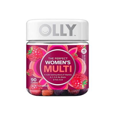 原装进口美国OLLY 女性复合维生素软糖 90粒综合叶酸生物素矿物质维生素ce营养软糖