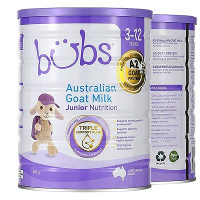原装进口澳洲bubs 贝儿婴幼儿营养羊奶粉 4段(3-12岁)800g