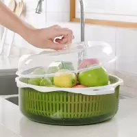 创意现代客厅塑料水果盘带盖家用果盘果盆洗菜洗水果滤水篮滤水盆