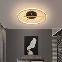 卧室灯轻奢 创意个性圆形现代led吸顶灯几何客厅灯具北欧艺术