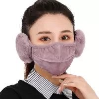 口罩女冬新款二合一口罩保暖防寒护耳口罩骑行露鼻透气口罩成人