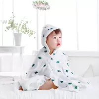 带帽浴巾新生婴儿棉纱布柔吸水儿童浴巾斗篷浴袍婴儿抱毯