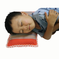 纯棉粗布儿童枕幼儿园宝宝睡眠枕头婴童护颈枕全棉枕套荞麦壳枕芯